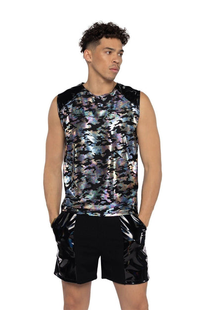Two-Tone Men's Sleeveless Shirt