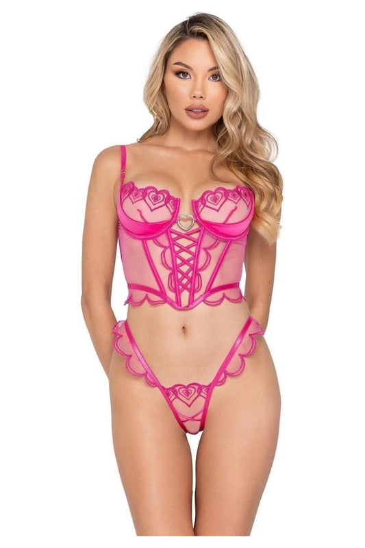 Bubblegum Heart 2 - Piece Bustier Set - bunnyboiler