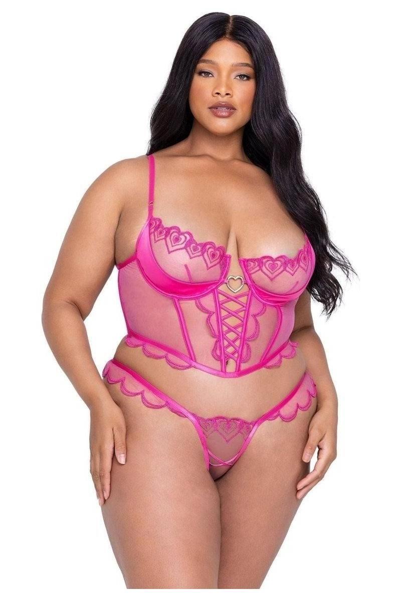 Bubblegum Heart 2 - Piece Bustier Set - bunnyboiler