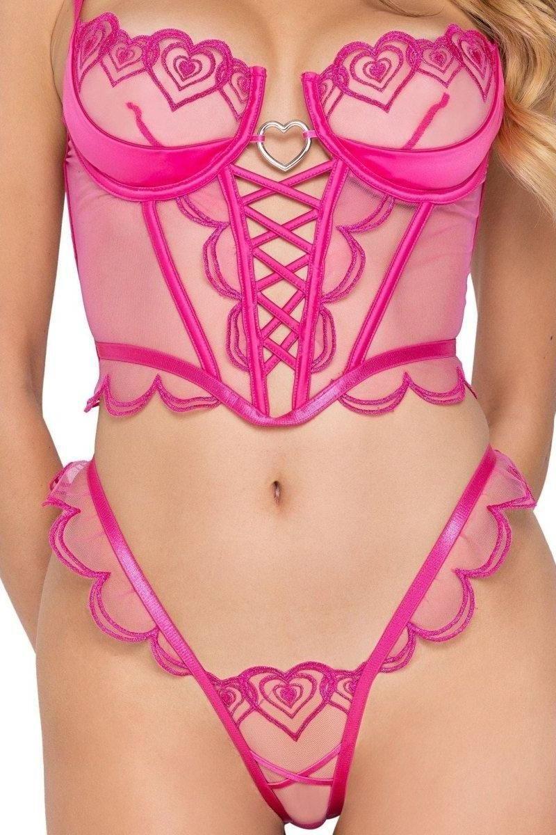 Bubblegum Heart 2 - Piece Bustier Set - bunnyboiler