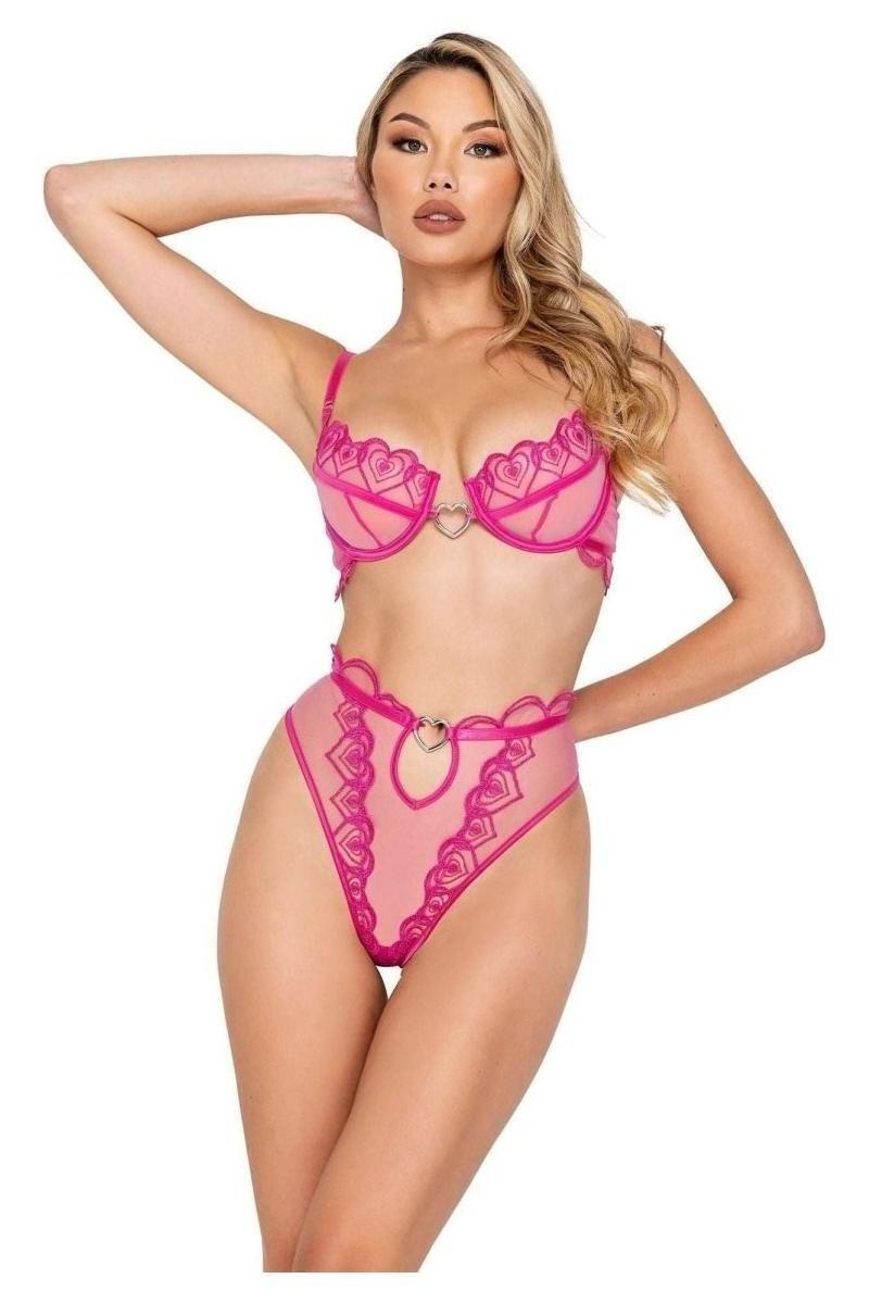 Bubblegum Heart 2 - Piece Short Set - bunnyboiler