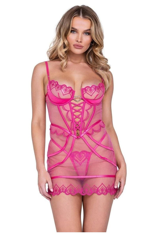 Bubblegum Heart Slip 2 - Piece Set - bunnyboiler