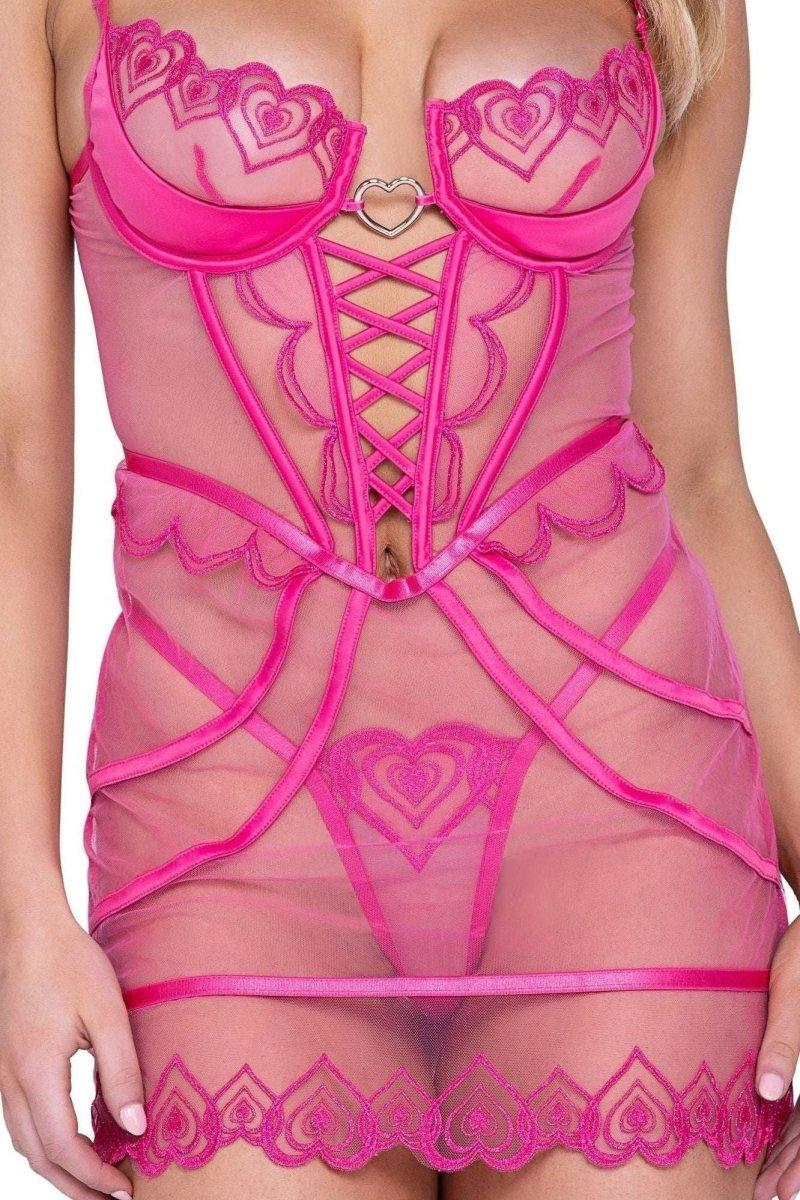 Bubblegum Heart Slip 2 - Piece Set - bunnyboiler