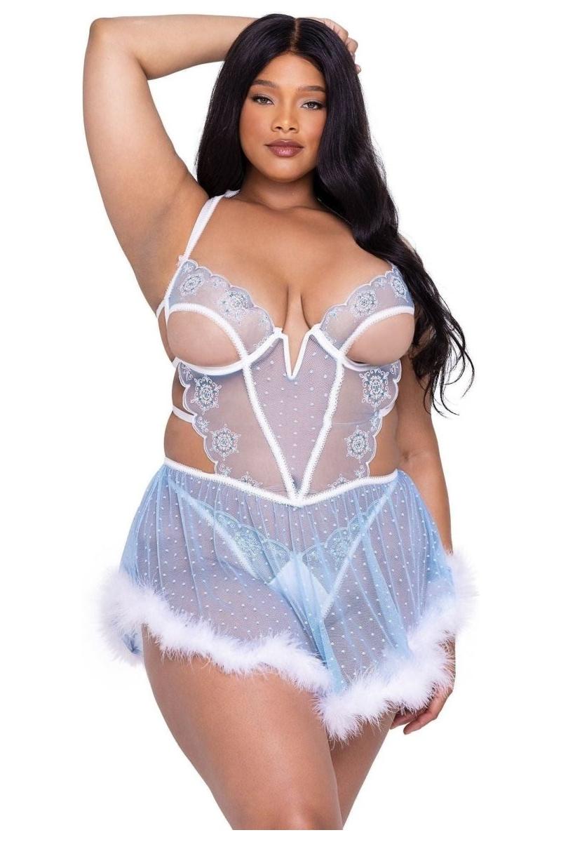 Snow Queen Babydoll 2 - Piece Set - bunnyboiler