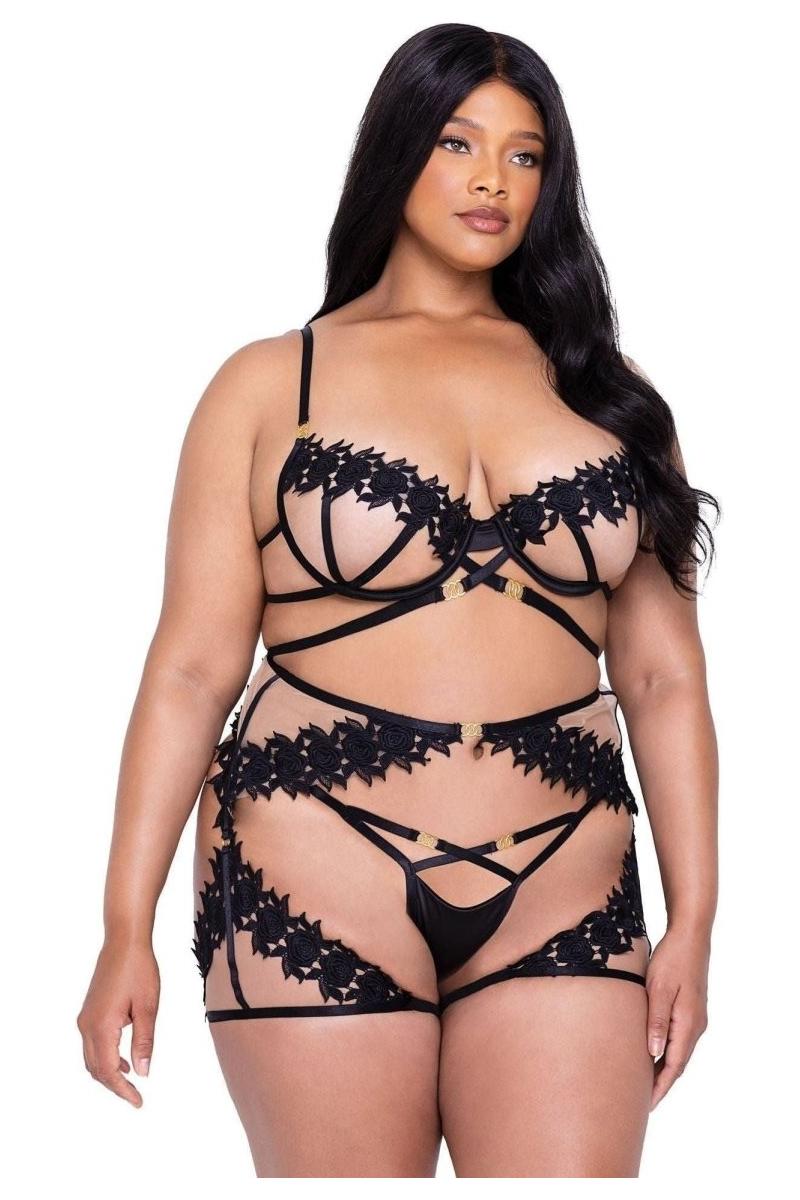 Ebony Rose 3 - Piece Chaps Set - bunnyboiler