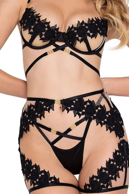 Ebony Rose 3 - Piece Chaps Set - bunnyboiler