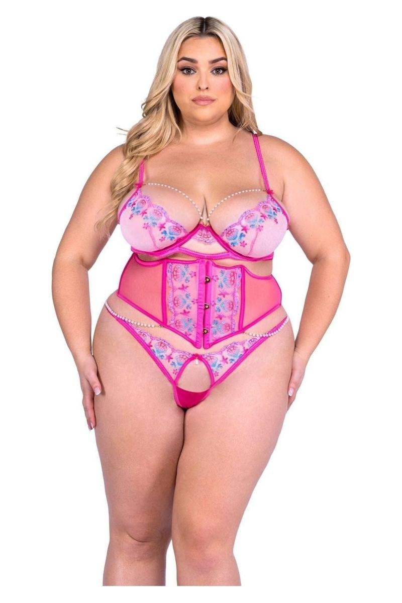 Sultry Siren 3 - Piece Waspie Bra Set - bunnyboiler