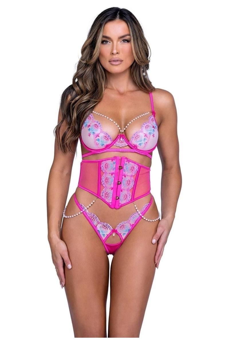 Sultry Siren 3 - Piece Waspie Bra Set - bunnyboiler