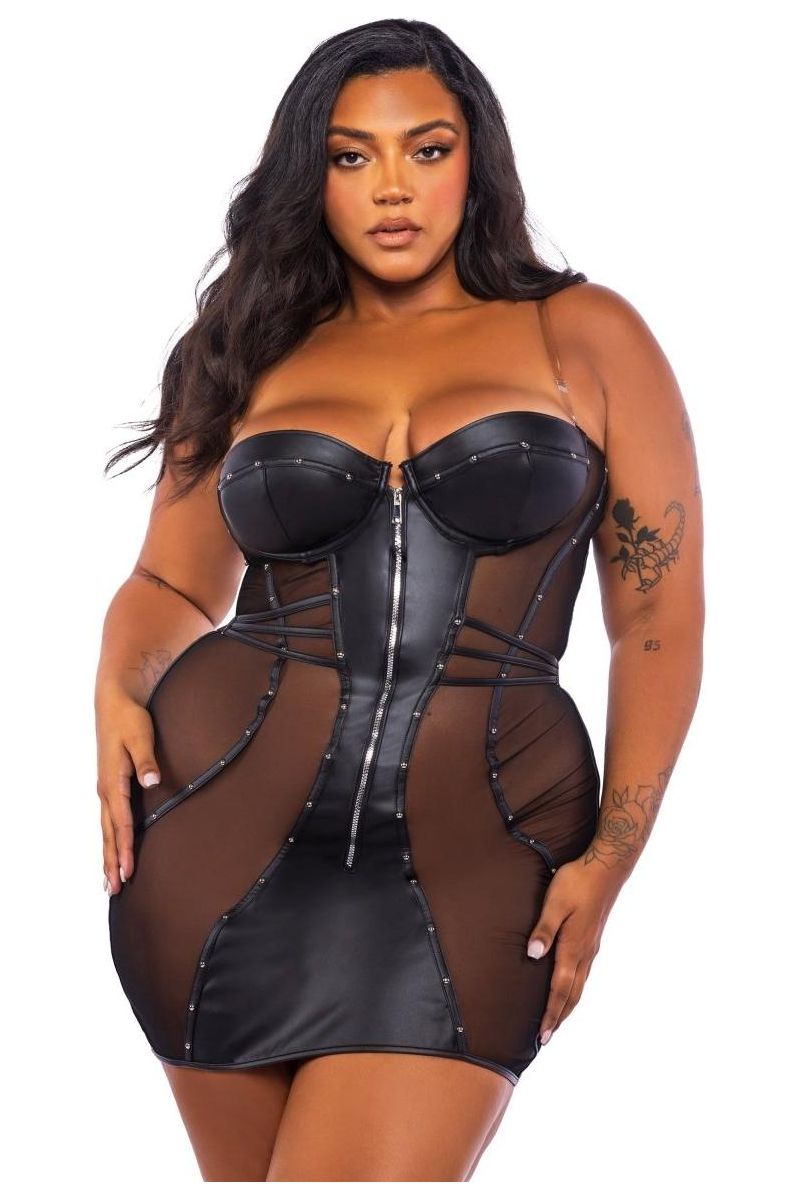 Lust & Leather Dress - bunnyboiler