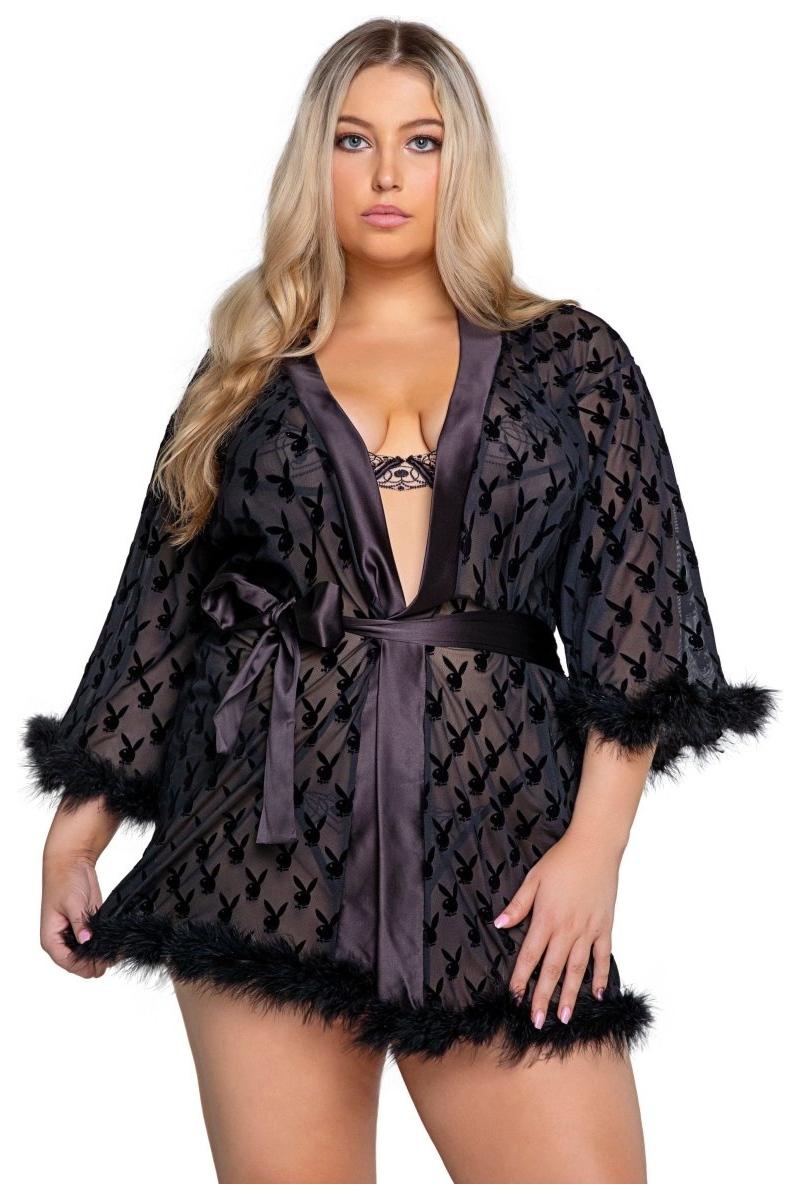 Playboy Bunny Noir Robe - bunnyboiler