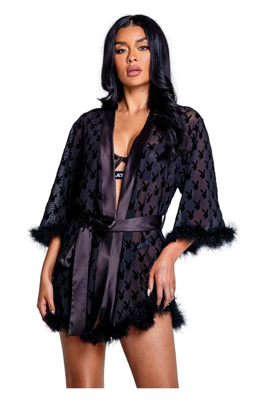 Playboy Bunny Noir Robe - bunnyboiler