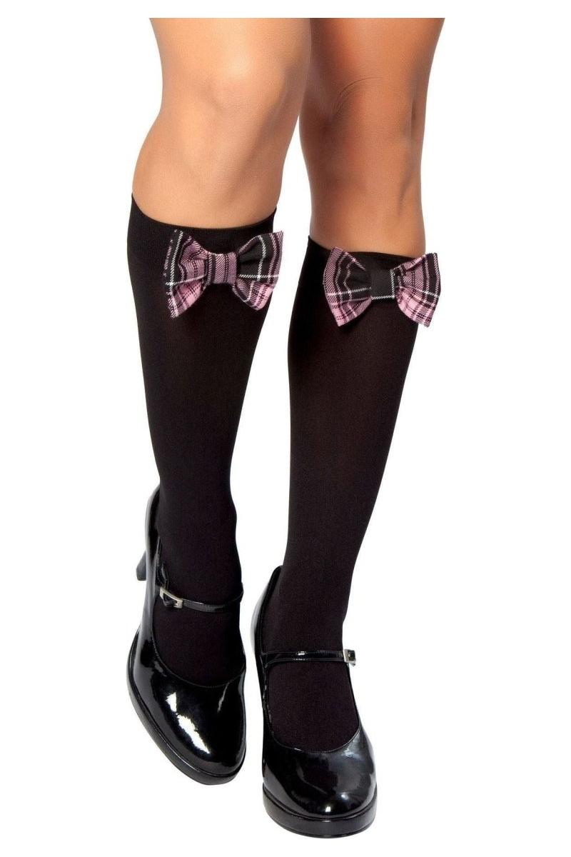 Knee High Stocking w/ Plaid Bows - bunnyboiler