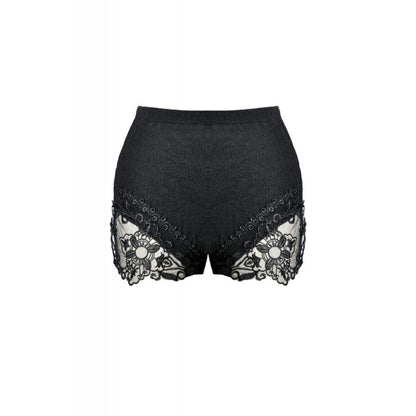 Gothic Floral Lace Sides Short Leggings