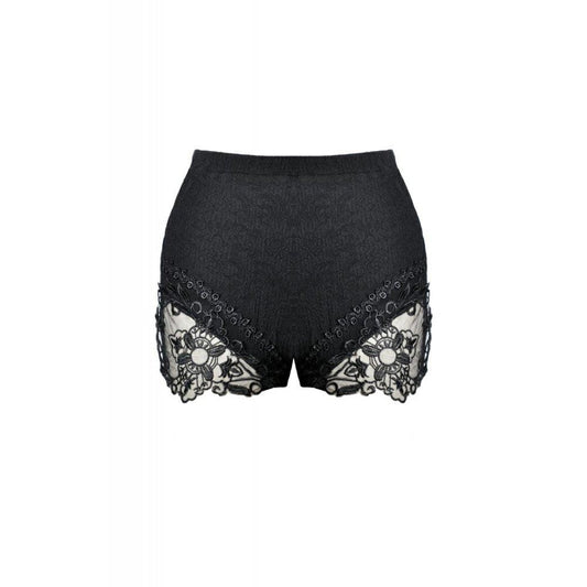 Gothic Floral Lace Sides Short Leggings