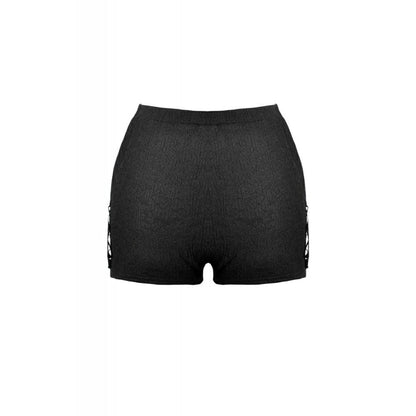 Gothic Floral Lace Sides Short Leggings