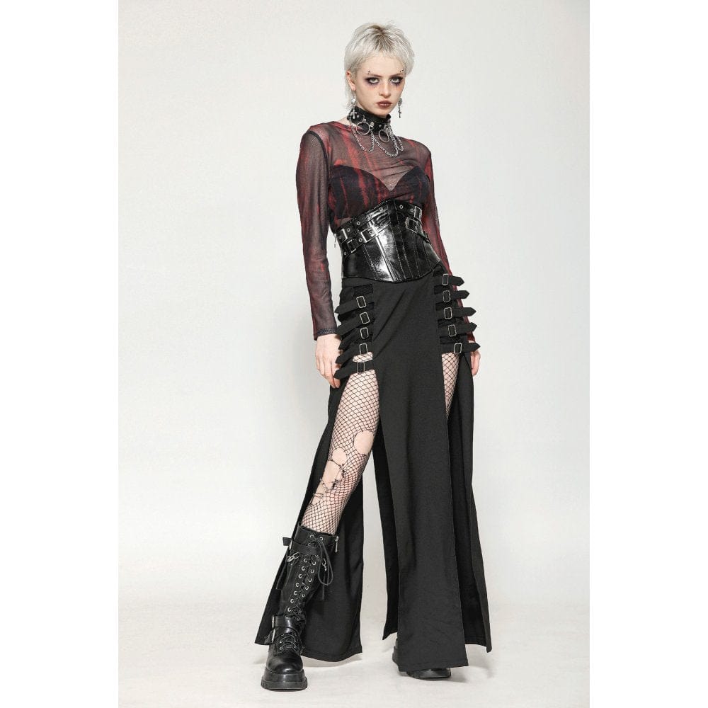 Gothic Tie-dyed Sheer Mesh Top