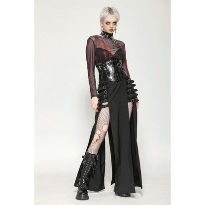 Gothic Tie-dyed Sheer Mesh Top