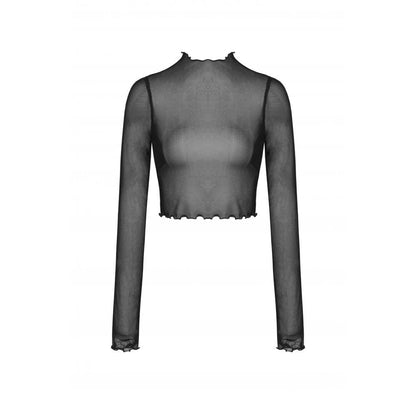 Punk Irregular Mesh Sheer Top