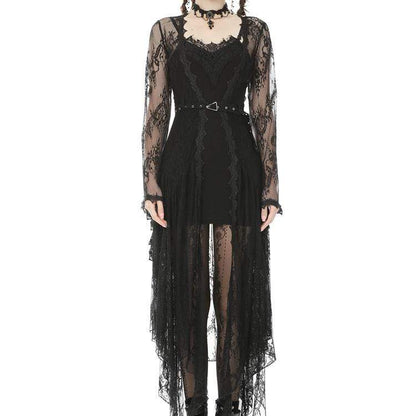Sexy Slim-fitted Black Lace Bodycon Dress（not Including Lace Cape)