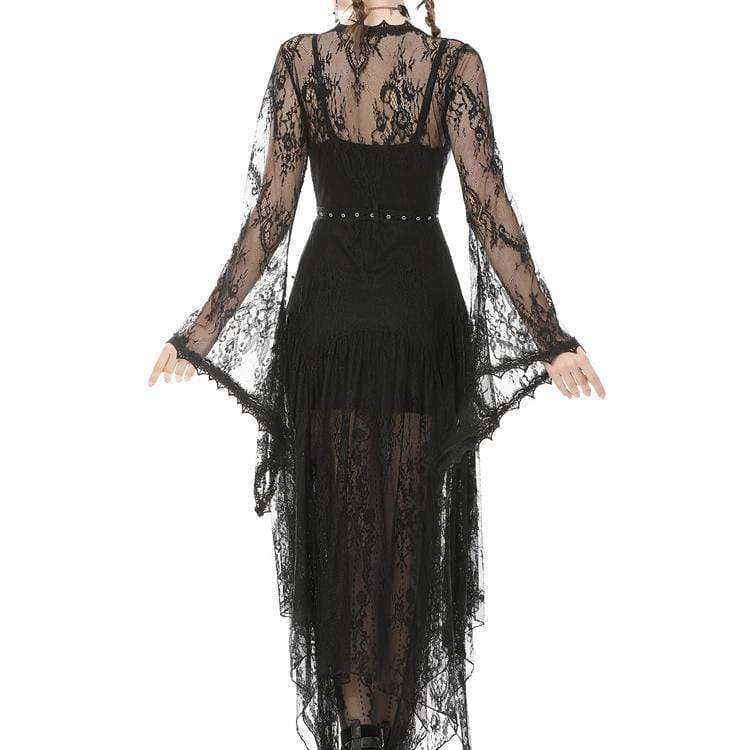 Sexy Slim-fitted Black Lace Bodycon Dress（not Including Lace Cape)