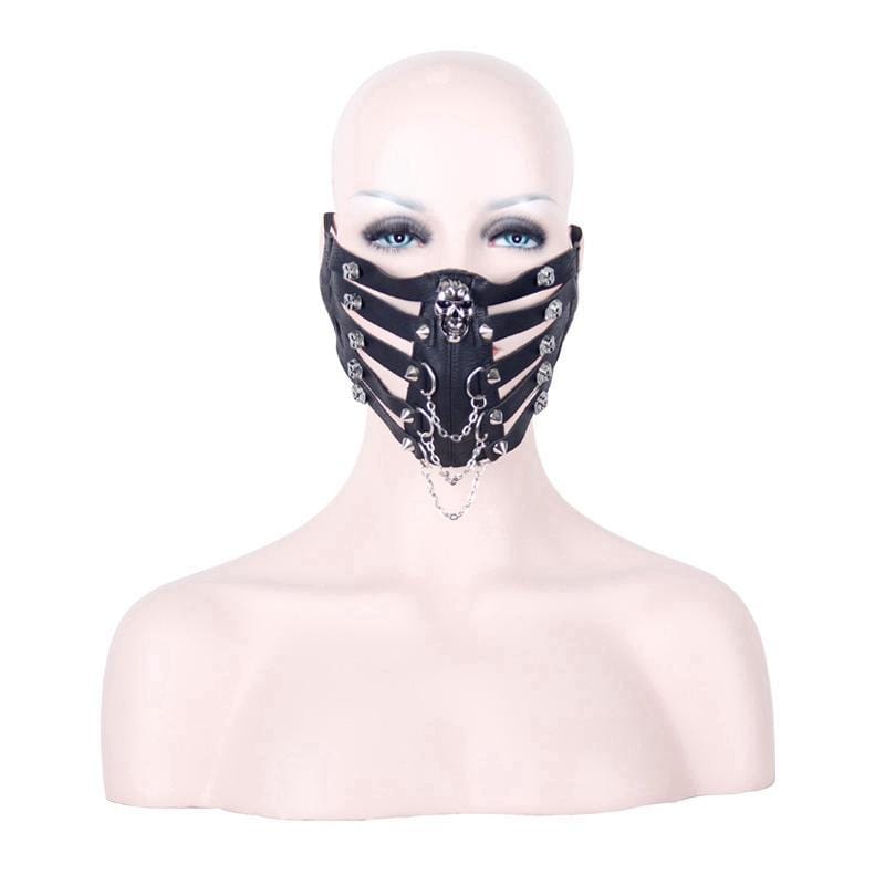 Goth Skull Studded Face Mask