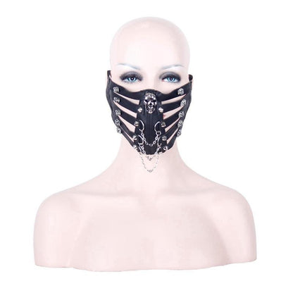 Goth Skull Studded Face Mask