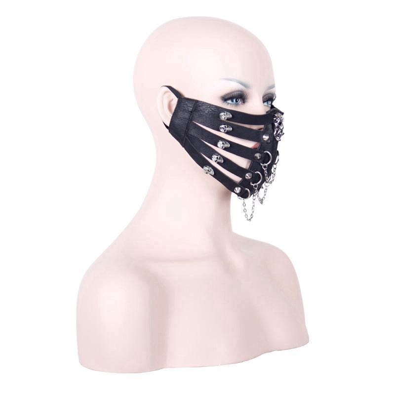 Goth Skull Studded Face Mask