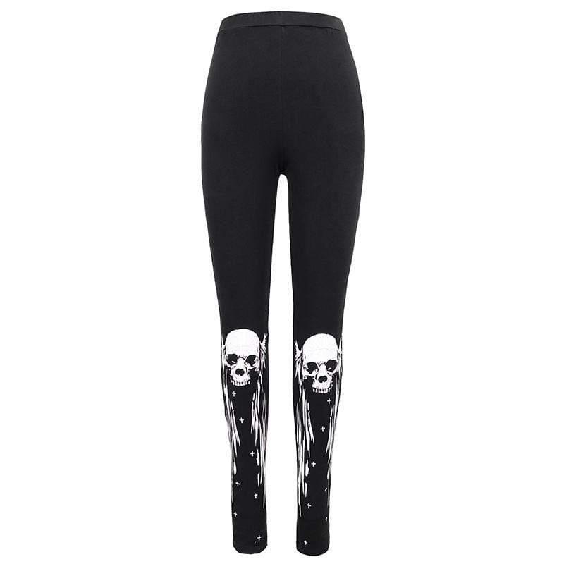 Gothic Punk Skull Leggings
