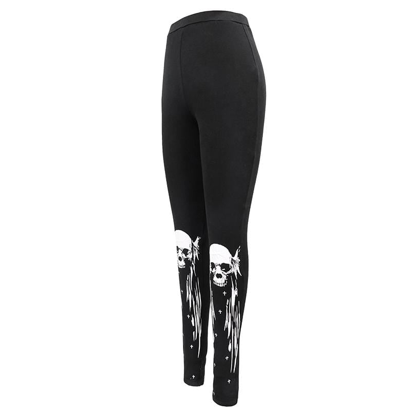 Gothic Punk Skull Leggings