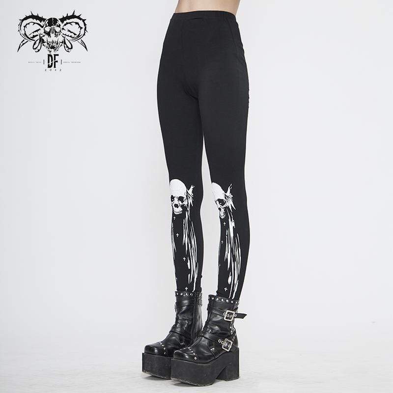 Gothic Punk Skull Leggings