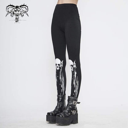 Gothic Punk Skull Leggings