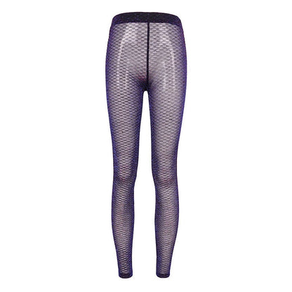 Grunge Chromatic Scaly Sheer Mesh Leggings