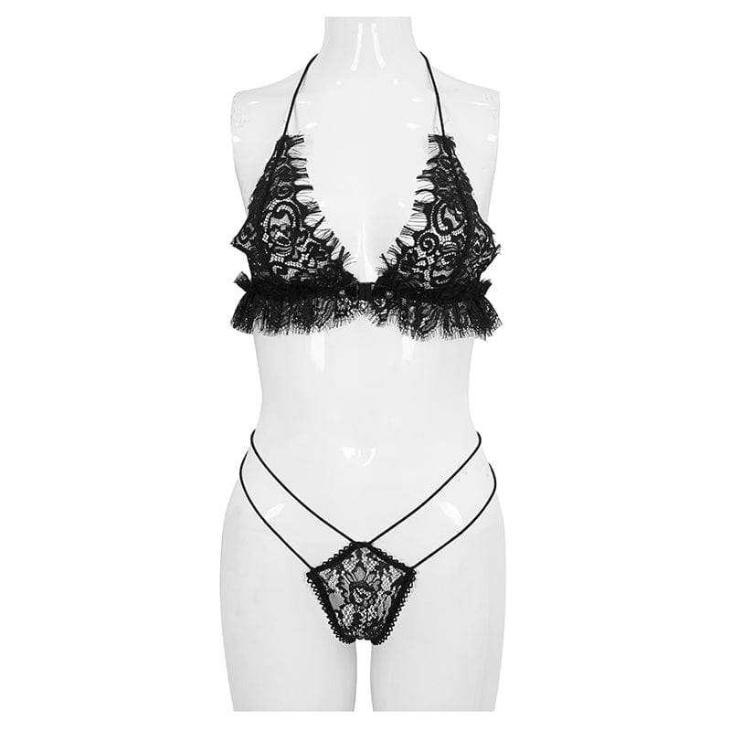 Gothic Sexy Lace Bra Lingerie Set