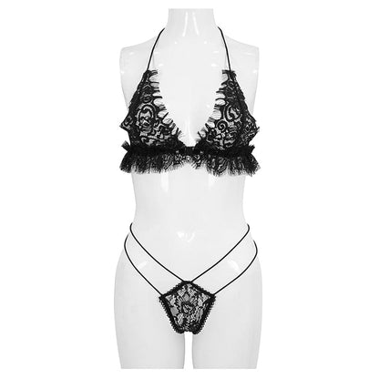 Gothic Sexy Lace Bra Lingerie Set