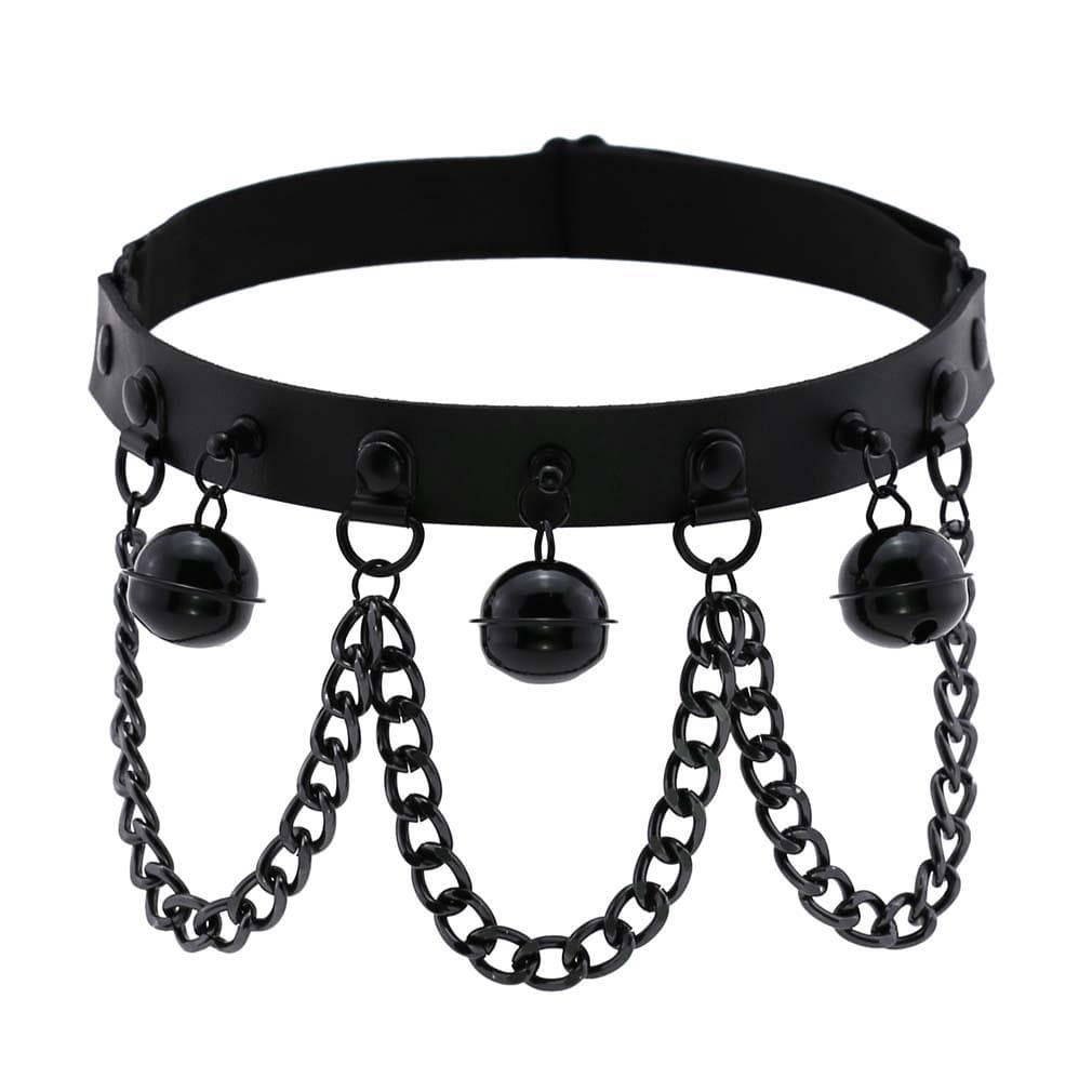 Gothic Chain Leg Harnesses With Tinkle Bell