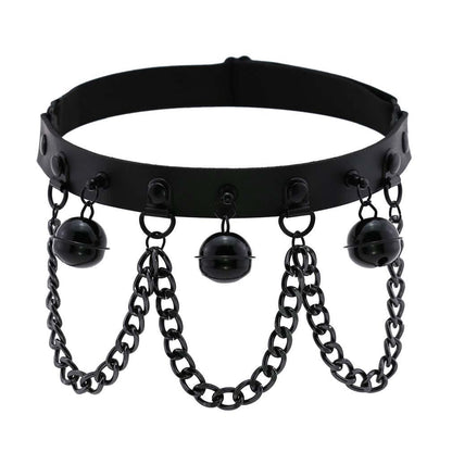 Gothic Chain Leg Harnesses With Tinkle Bell