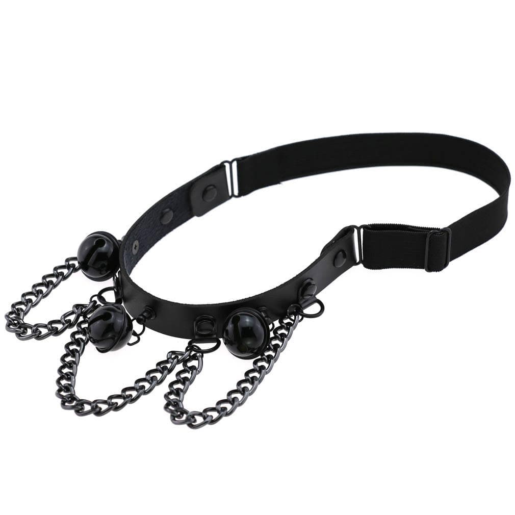 Gothic Chain Leg Harnesses With Tinkle Bell