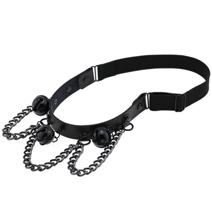 Gothic Chain Leg Harnesses With Tinkle Bell