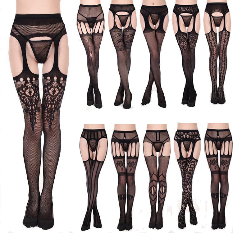 Gothic Cutout Lace Pantyhose Stockings