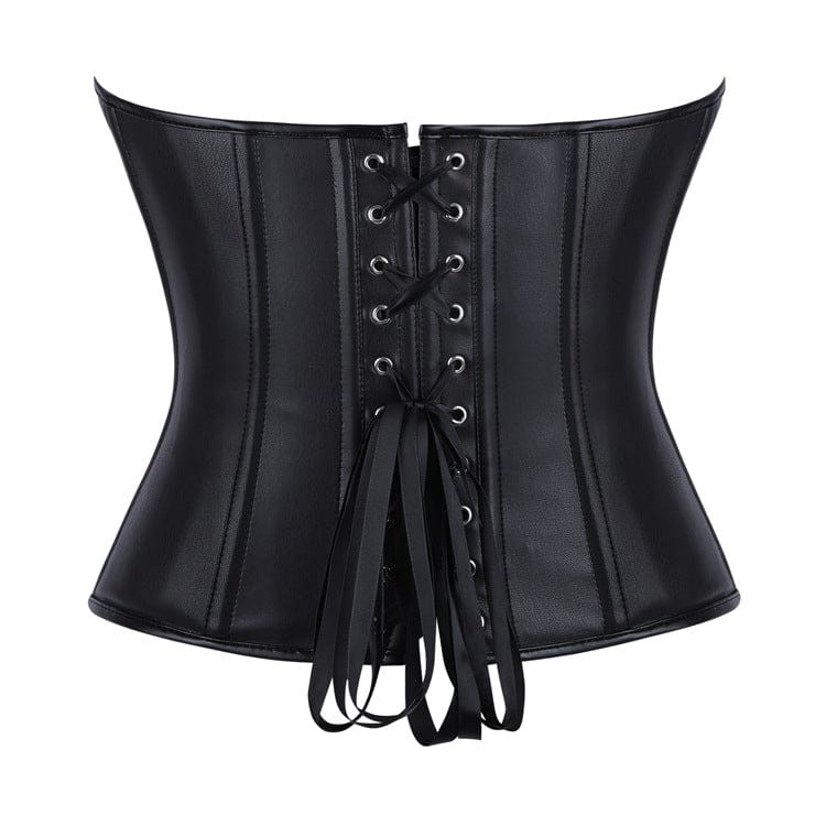 Gothic Irregular Lace-up zip Overbust Corset