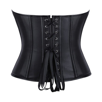 Gothic Irregular Lace-up zip Overbust Corset