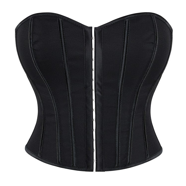 Gothic Leopard Printed Lace-up Overbust Corset