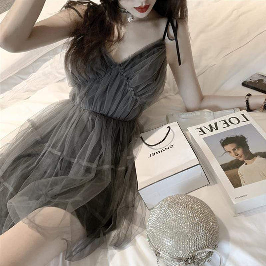 Gothic Mesh Slip Dresses