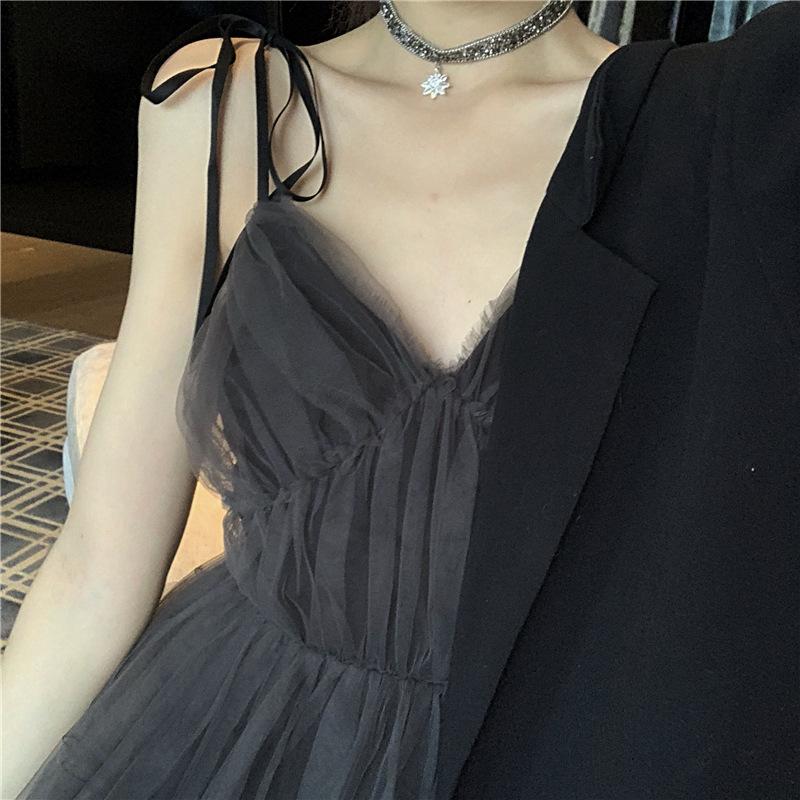 Gothic Mesh Slip Dresses