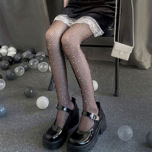 Grunge Shiny Fishnet Stockings