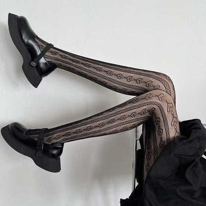 Punk Heart Fishnet Pantynose