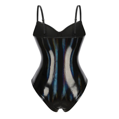 Punk Patent Leather Swimsuit