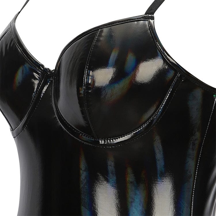 Punk Patent Leather Swimsuit