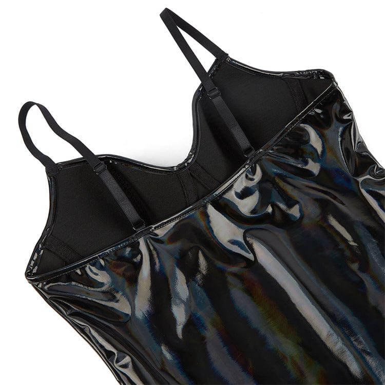 Punk Patent Leather Swimsuit