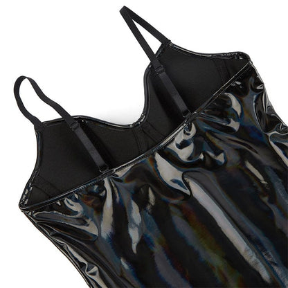 Punk Patent Leather Swimsuit